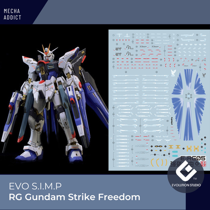 Water Slide Decal RG Gundam Strike Freedom by EVO SIMP