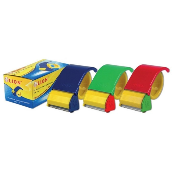

[RP] Tape Dispenser Lion PDL-01 (Plastik) - Pemotong Lakban 2 inch