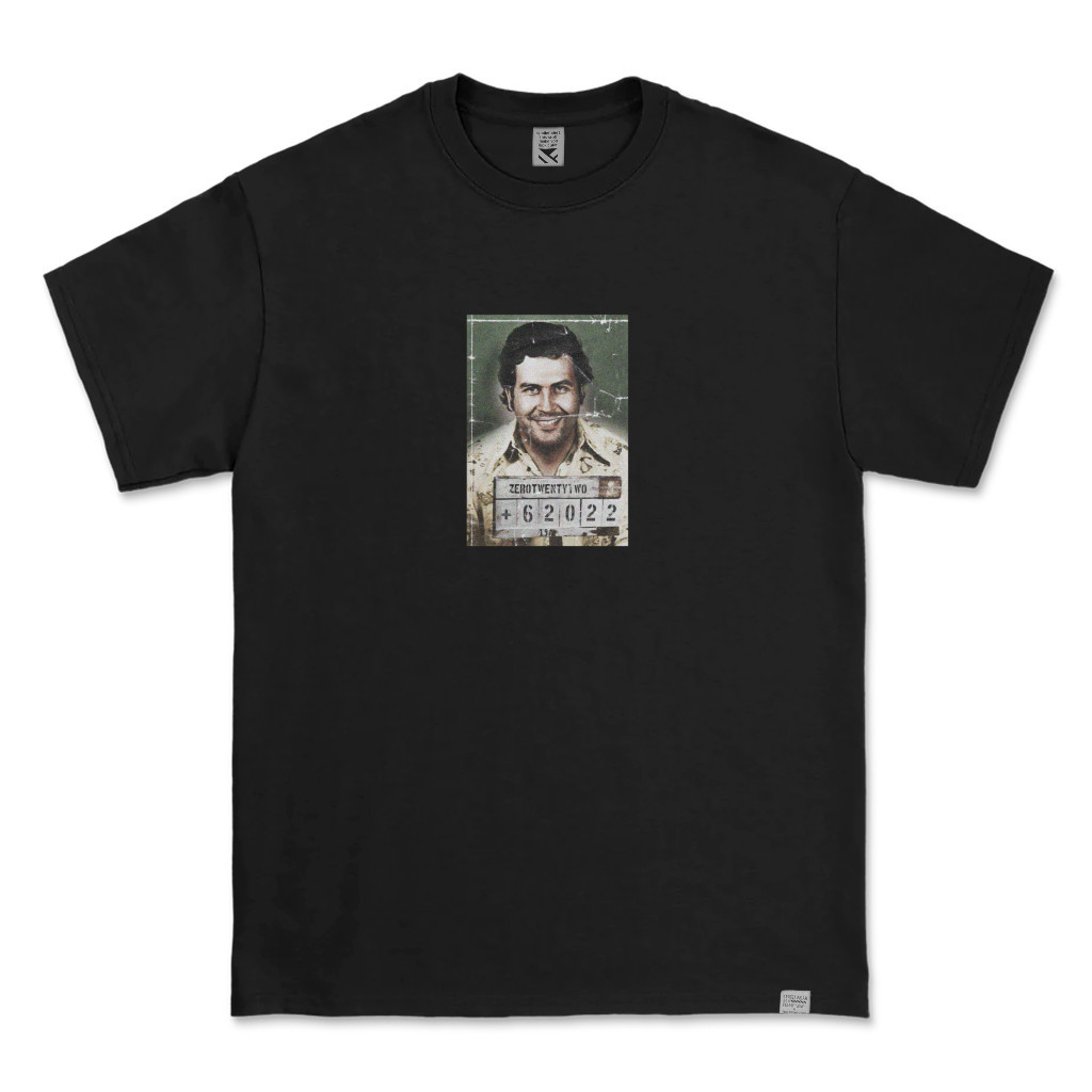Ready Stock - ZeroTwentyTwo Kaos Gambar Kata Lucu Unik I Feel Like Pablo Escobar Hitam | T-Shirt Pri