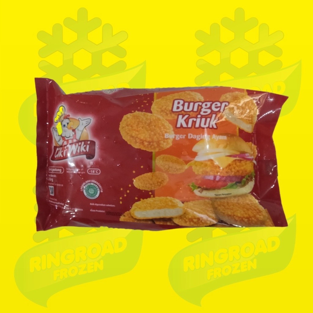 

CIKI WIKI BURGER AYAM KRIUK 310 GR - 6 PCS