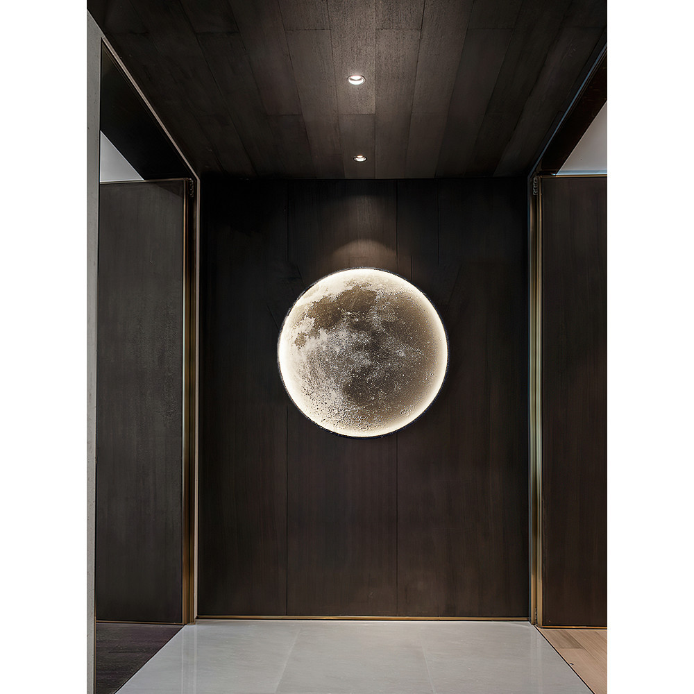 Moon Wall Lamp Living Room Background Wall Modern Simple Wall Painting Lamp Art Decoration Designer 