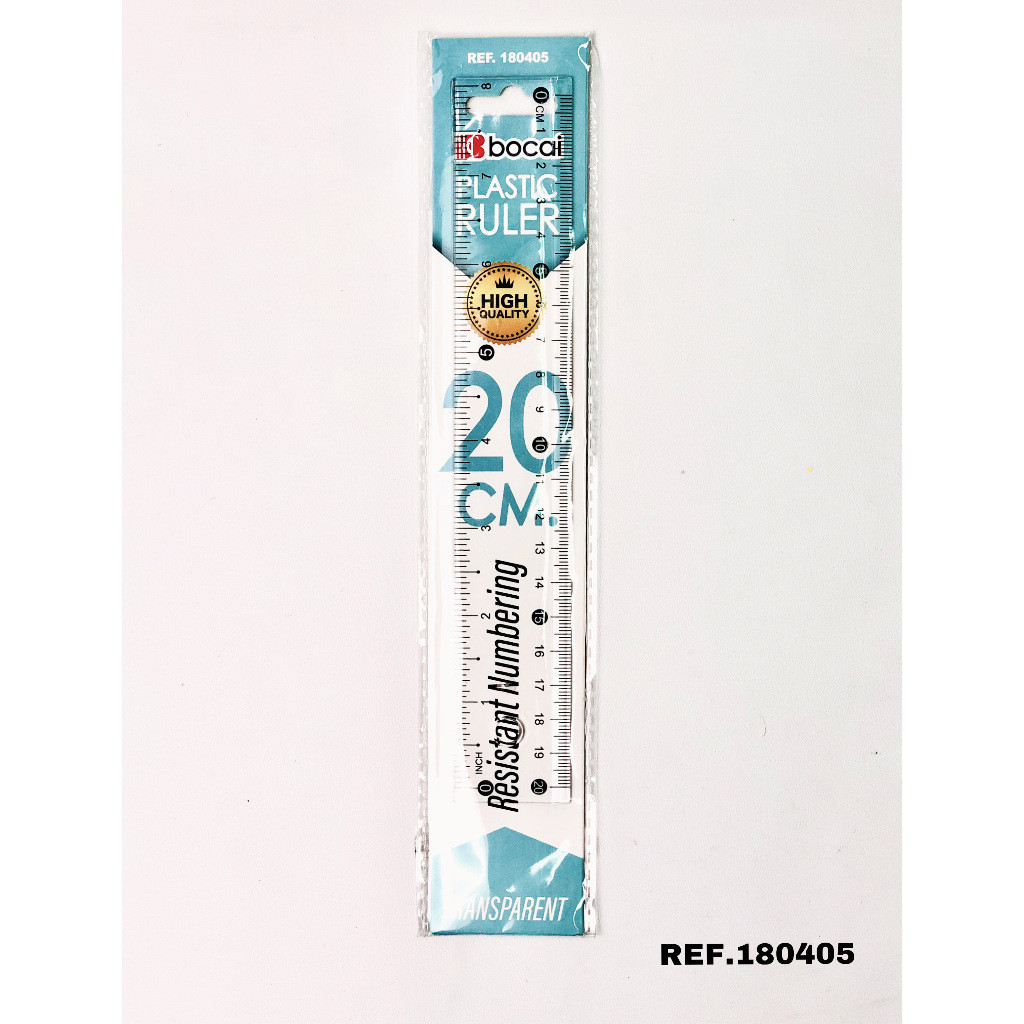 

Penggaris Plastik 20 cm Impor Bocai Mistar Ruler Trasnparant #180405 Alat Pengukur - Satuan - SHABQ