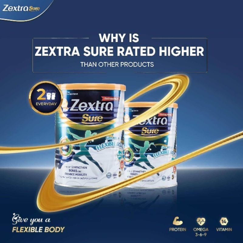 ZEXTRA SURE GOLD MILK SUSU PERSENDIAN OTOT DAN TULANG KEBAS KESEMUTANFree shipping