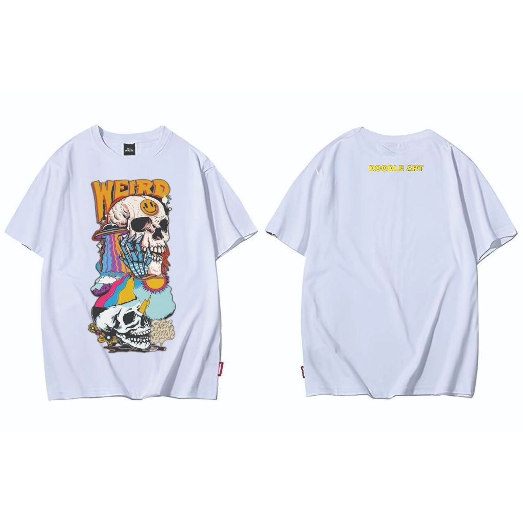 Kaos Distro Asli Bandung Baju Lengan Pendek Pria Wanita Dewasa - Doodle Art