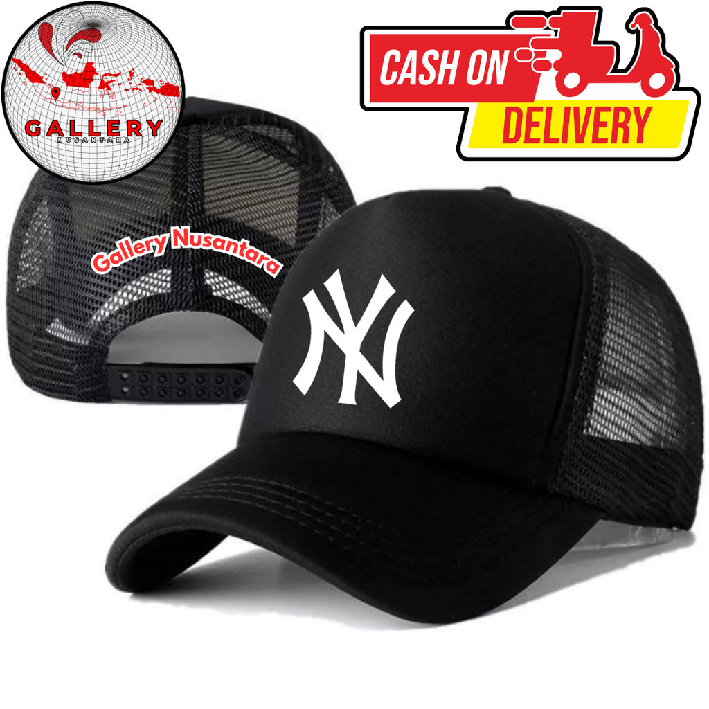 Gallery Nusantara Topi Trucker NY - Topi Distro NY Logo - Topi NY Premium - Topi Pria Dewasa - Topi 