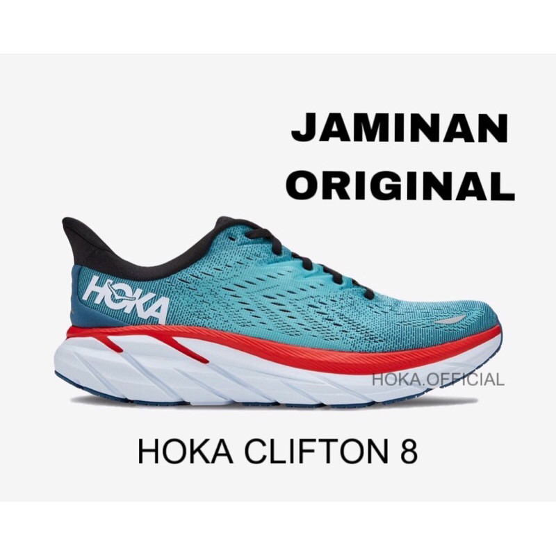 Sepatu Running Hoka Clifton 8 Wide / Sepatu Lari Hoka