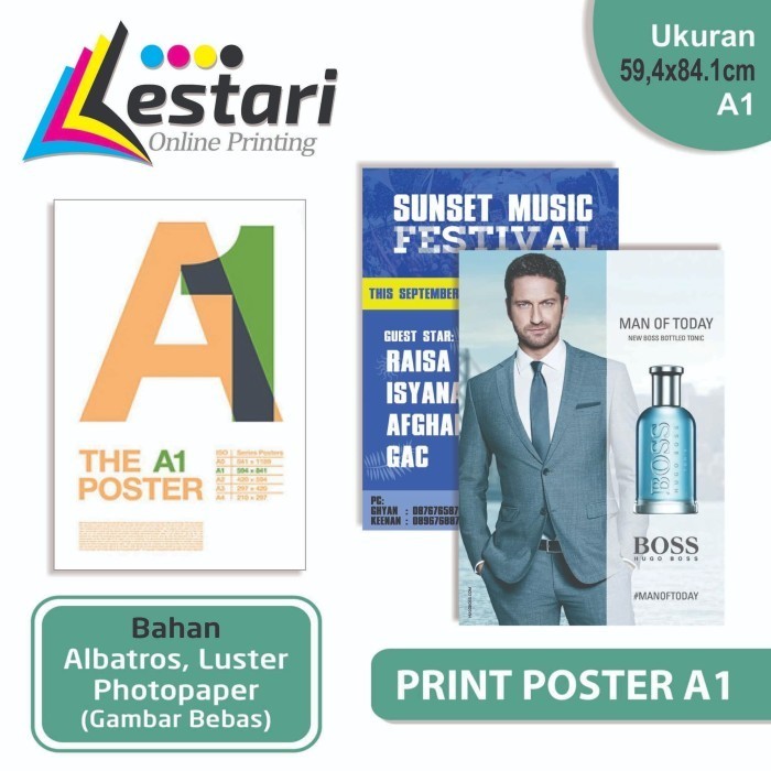 

promo ✨ -Cetak Poster A1 Bahan Albatros/Luster/Photopaper - albatros, laminating doff