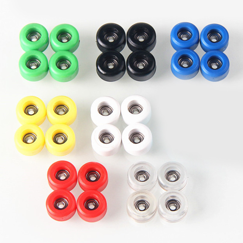 New Arrivals 4Pcs/Set Professional PU+Metal Urethane CNC Bearing Wheel For Wooden Fingerboard High Q