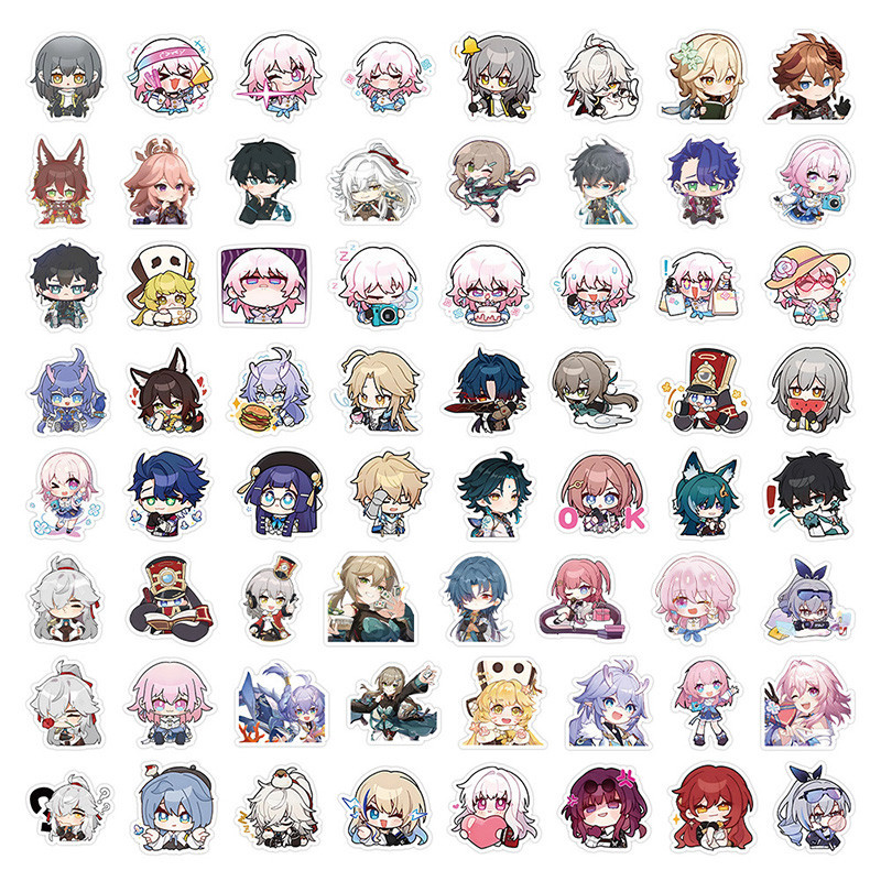

Stiker Kereta Dome Bintang,Kartun 60-Sheet Set,Game Anime Dekorasi Notebook,Stasiun Stasiun Stiker