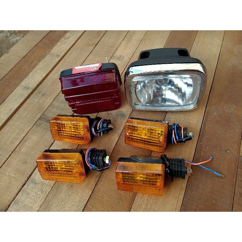 Paket lampu depan belakang dan sein Honda WIN100 WIN old WIN new GL100 GLK aksesoris motor tua japst