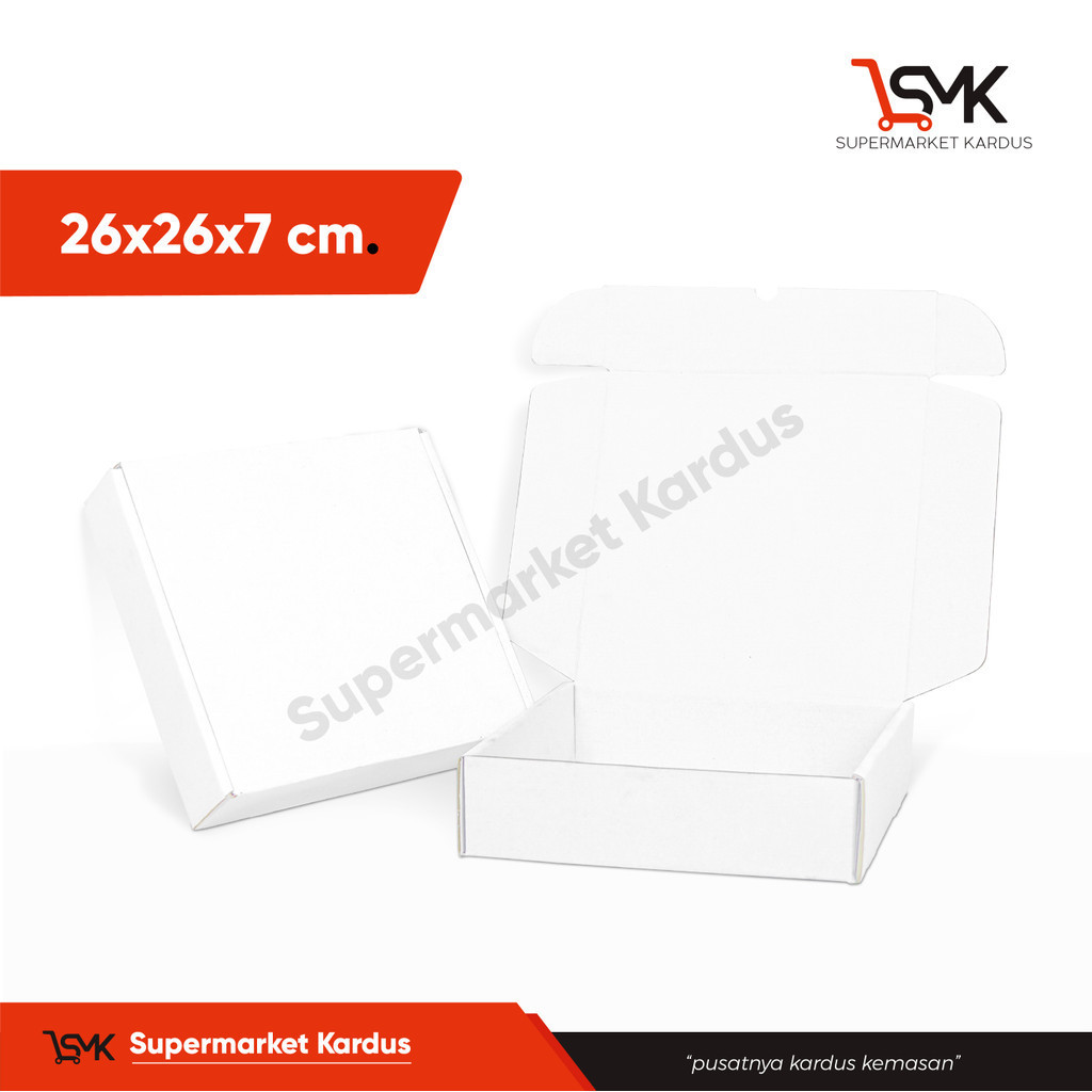 

Box 26x26x7 cm. Kardus/Karton/Pizza/Polos/Hampers/Baju/boxkemasan/kardus/tinggi7