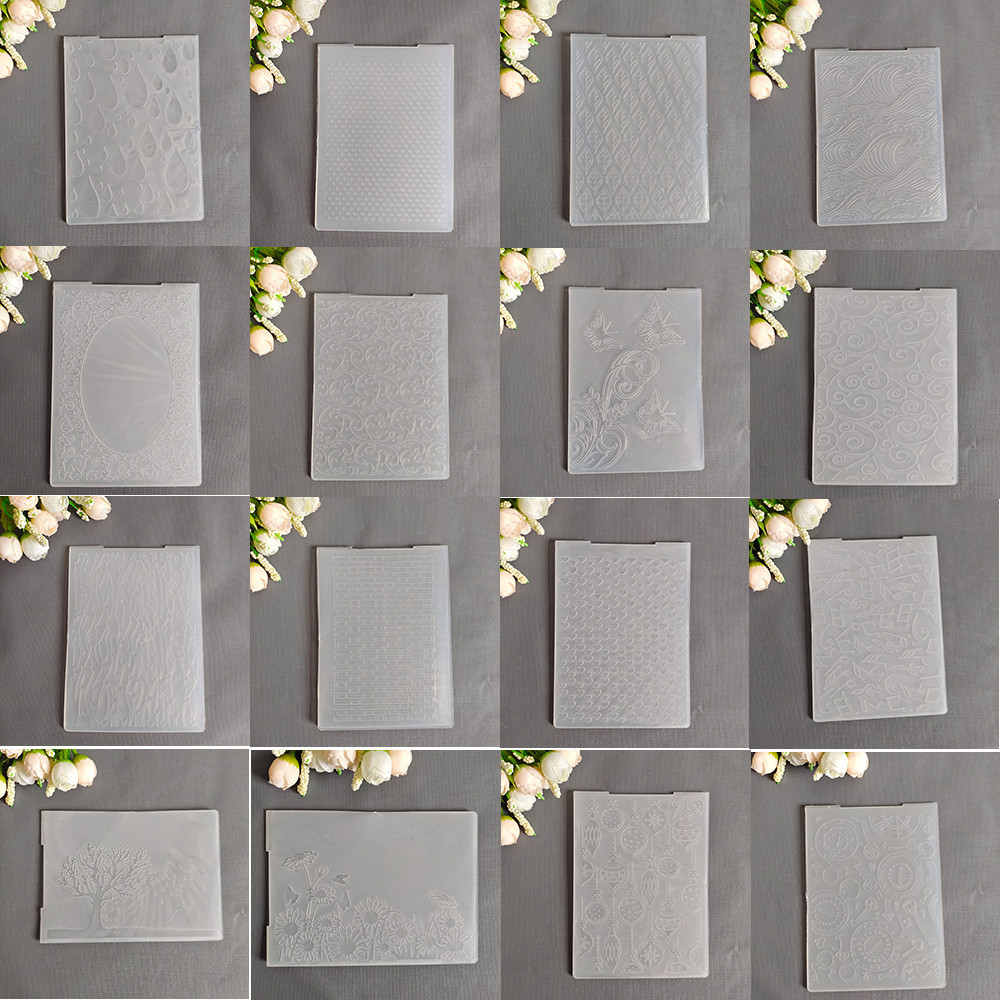 

29 Models Embossing Folder Transparent Embossing Plastic Plates Design For DIY Paper Cutting Dies Scrapbooking