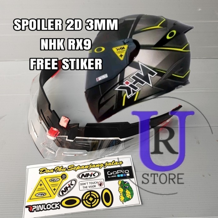 SPOILER 2D HELM NHK RX9 / SPOILER HELM HNK RX-9 / SPOILER NHK RX 9 | FREE STIKER