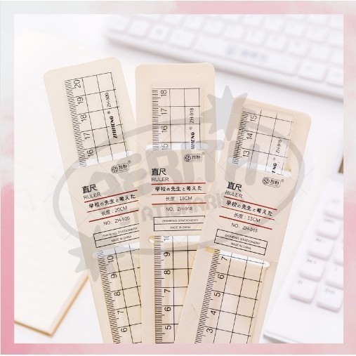 

20CM 18CM 15CM PENGGARIS TRANSPARAN GRID RULER SET LUCU AESTHETIC