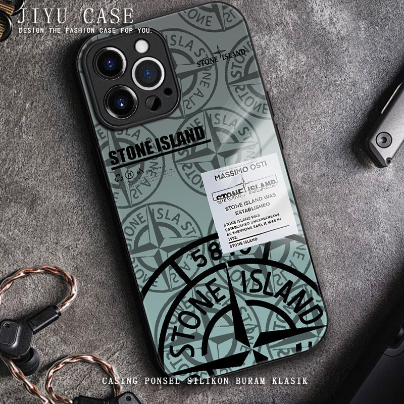 Soft Case glossy kaca for  iphone 11 12 mini 14 Plus 13 15 pro max 6 6s 7 8 plus android casing hp X