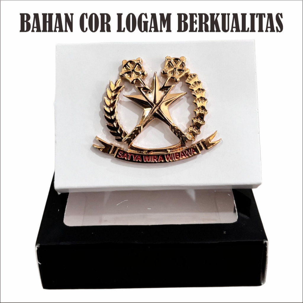 PSN_Atribut brevet wing pin lencana chk hukum satya wira wibawa tni ad bahan logam berkualitas Terba