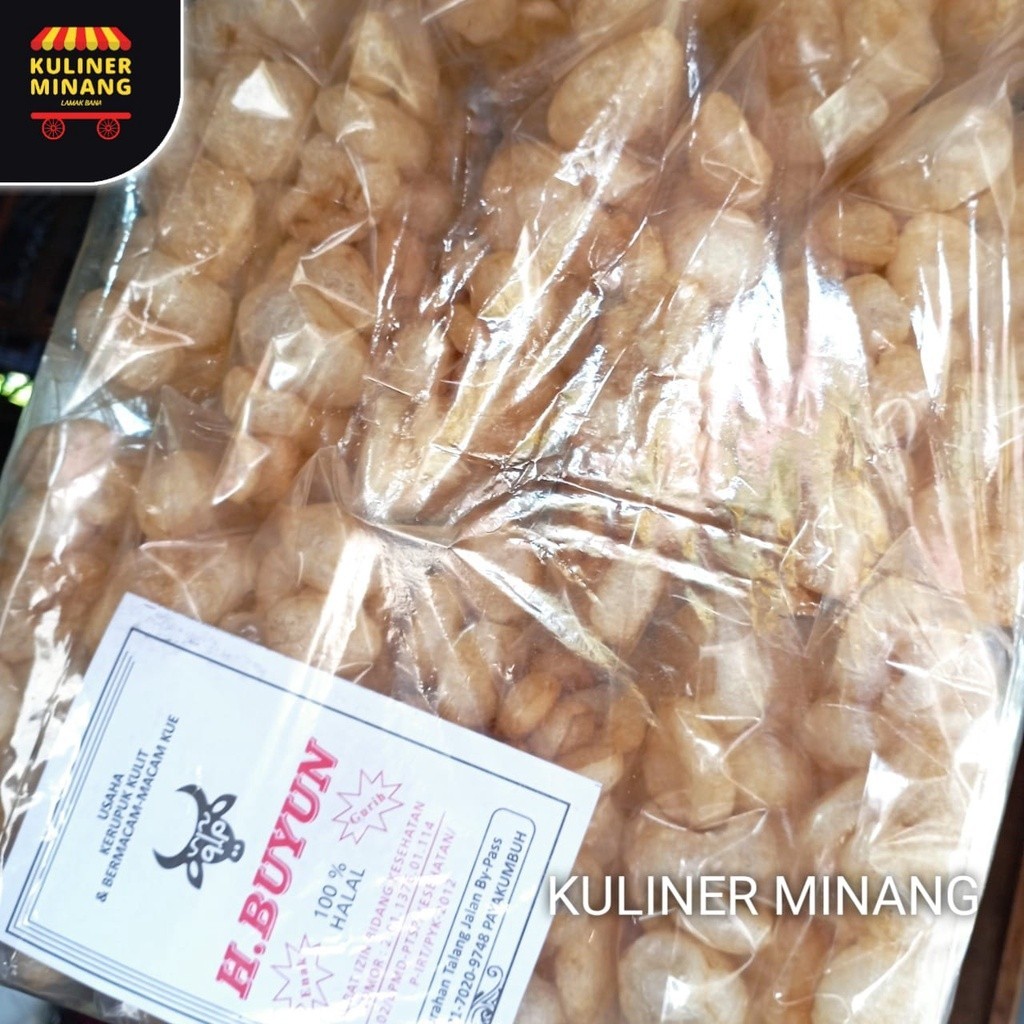 

Kuliner Minang Kerupuk Kulit Jangat Jangek Kemasan H. Buyun Oleh-Oleh Asli Cemilan Kampung Makanan Khas Payakumbuh Padang Jajanan Snack AX00