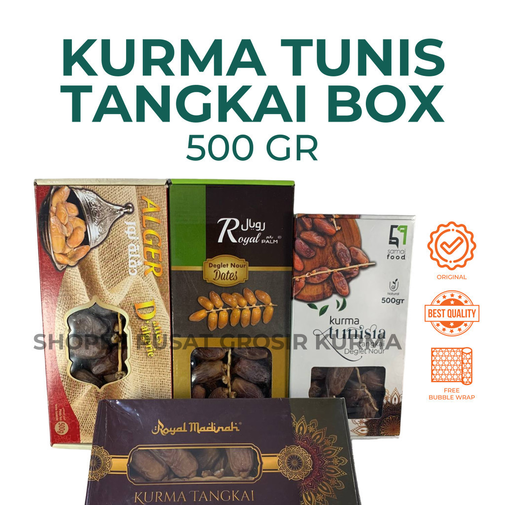 

Kurma Tunisia Tangkai 500Gram Box