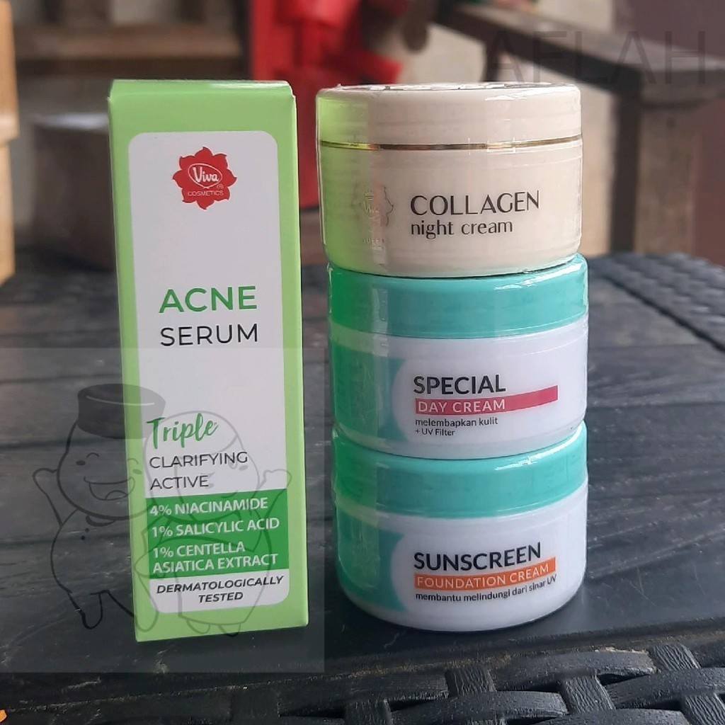 Paket Viva Kulit berJerawat - Viva Serum Acne - Viva Sunscreen - Viva Night Cream - Viva Day Cream