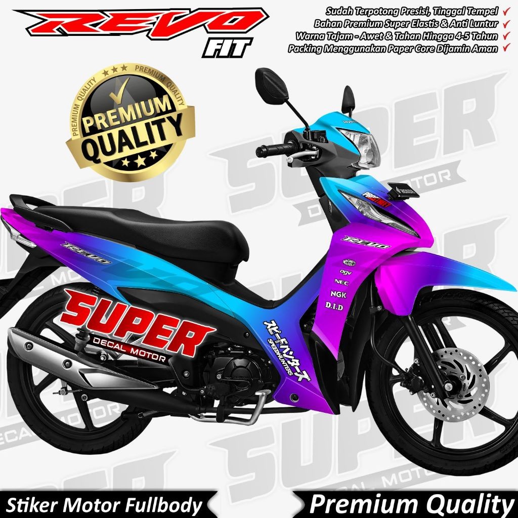 Stiker Decal Honda Revo Fit New Full Body Variasi Warna Bunglon Keren