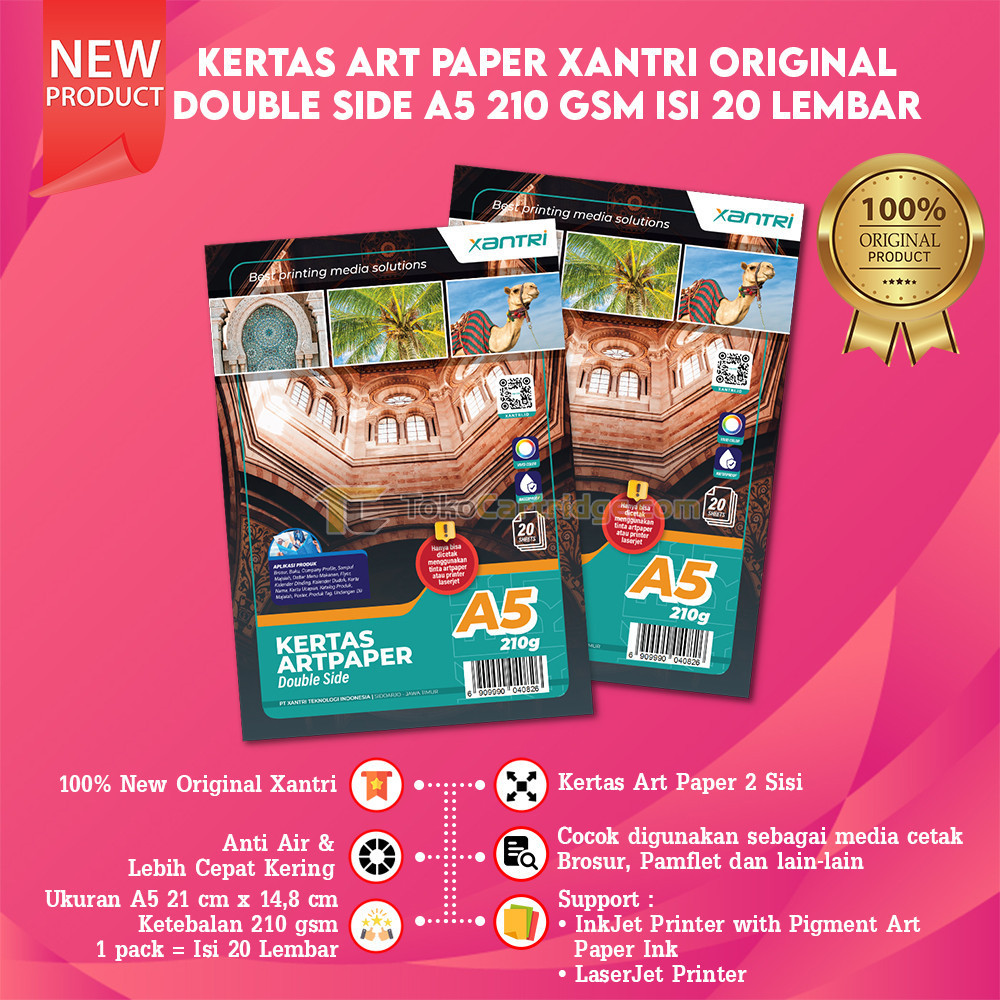 

50 Sheets Kertas Photo Art Paper A5 210gsm 210 gsm Print Double Side Anti Luntur pakai Tinta Art Paper Kertas Art Paper Ukuran A5 Art Paper Photo Kertas Art Karton Cartoon Carton