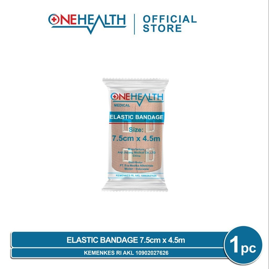Onehealth Elastic Bandage / One Healt Perban Elastis / Perban Coklat Pembalut