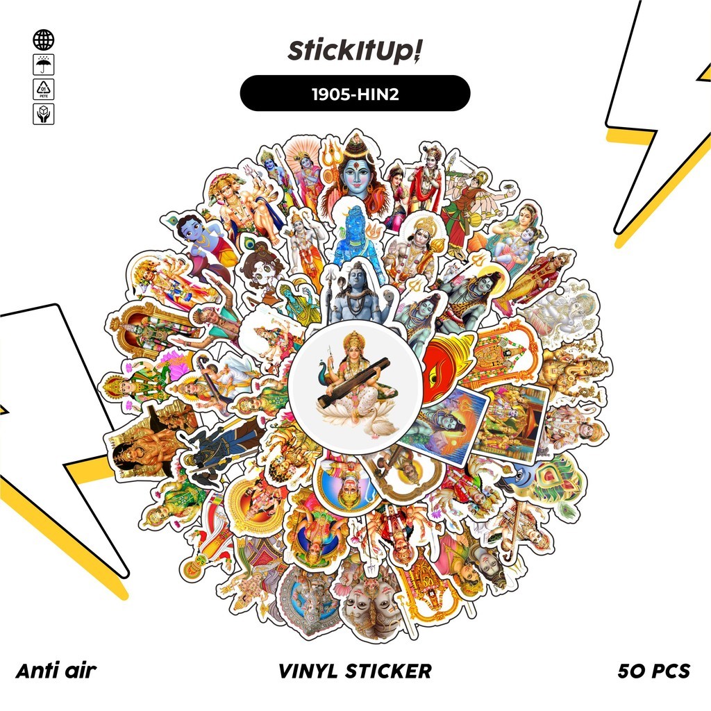 

COD✨ 50 Pcs Stiker DRAGON HINDUISM GOD MIX 02 Lucu Anti Air Untuk Dekorasi Notebook Sepeda Skateboard Handphone DIY