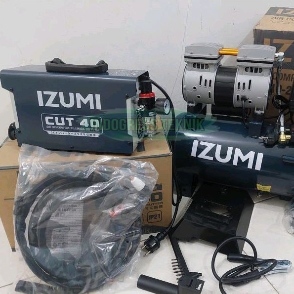 TERMURAH.. PAKET IZUMI CUT 40 PLUSS KOMORESSOR SILENT OILESS IZUMI OL1024 1HP