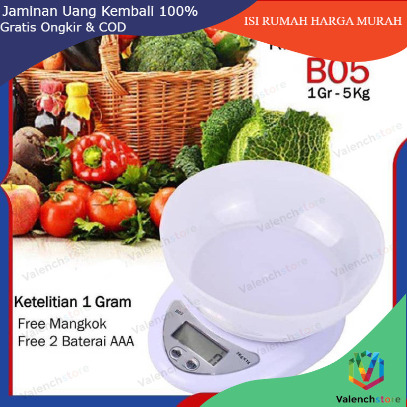 Timbangan Dapur Digital MANGKOK / Timbangan Kue 5KG