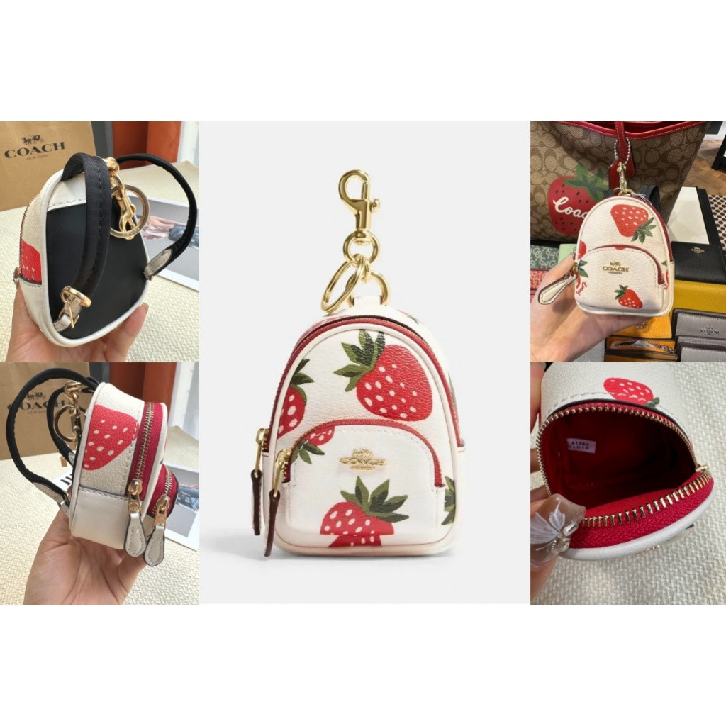 COACH dompet wanita kecil aesthetic mini  dompet wanita  Gantungan Kunci Tas Sekolah Kecil