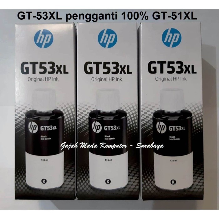 Tinta Inkjet Original HP GT 51XL black GT51XL gt51XLb X4E40AA Hitam