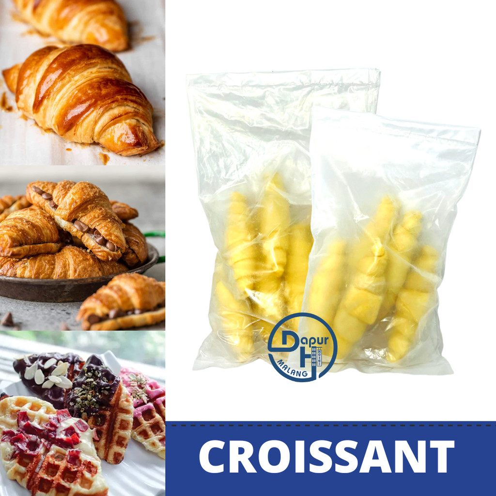 

BONPATIS Croissant Butter Frozen 30g Halal | Croffle Pastry Fuff Panggang Seperti Dear Butter-MLG