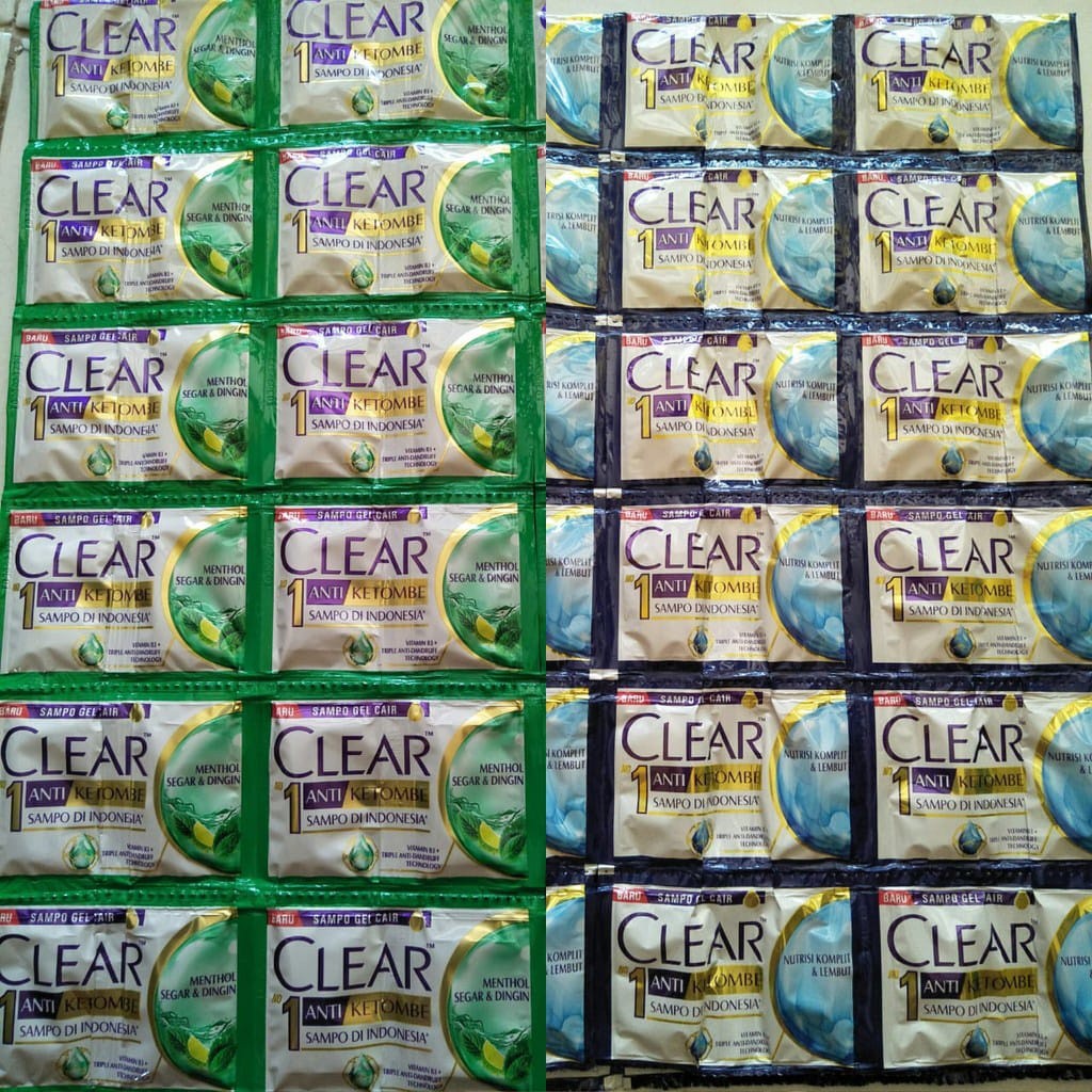 Hans CLEAR SHAMPO sachet / Shampo Clear Renceng  isi 12 Unilever