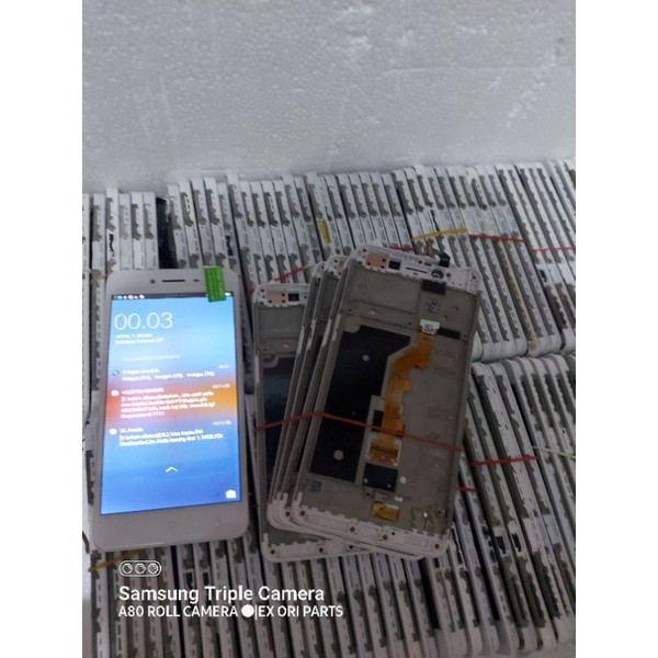 EX ORI GARANSI LCD LAYAR OPPO A37 A37F MINUS GARIS/RETAK ORIGINAL COPOTAN LIKE NEW MULUS CABUTAN AMB