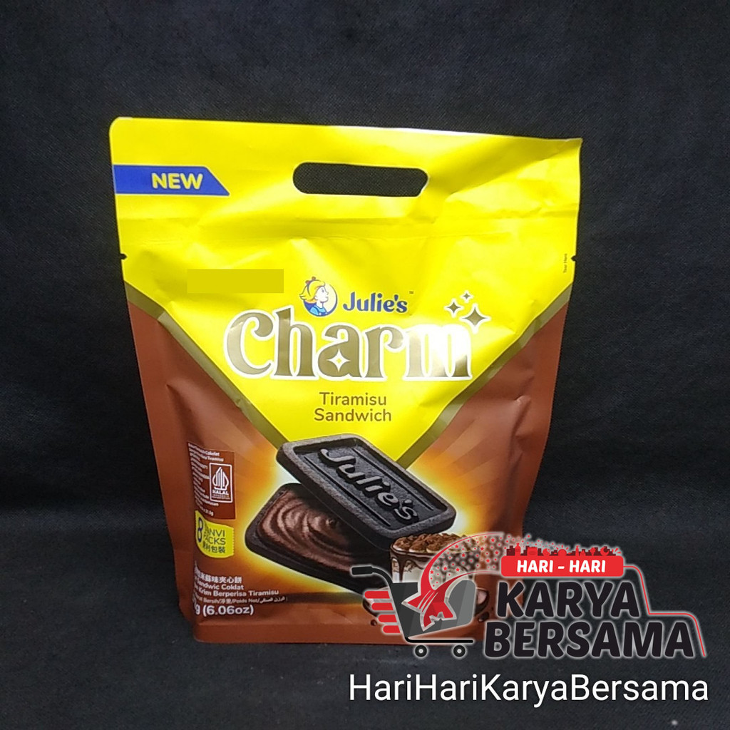 

BISKUIT JULIE'S CHARM TIRAMISU SANDWICH ISI 8'S X 21.5GR