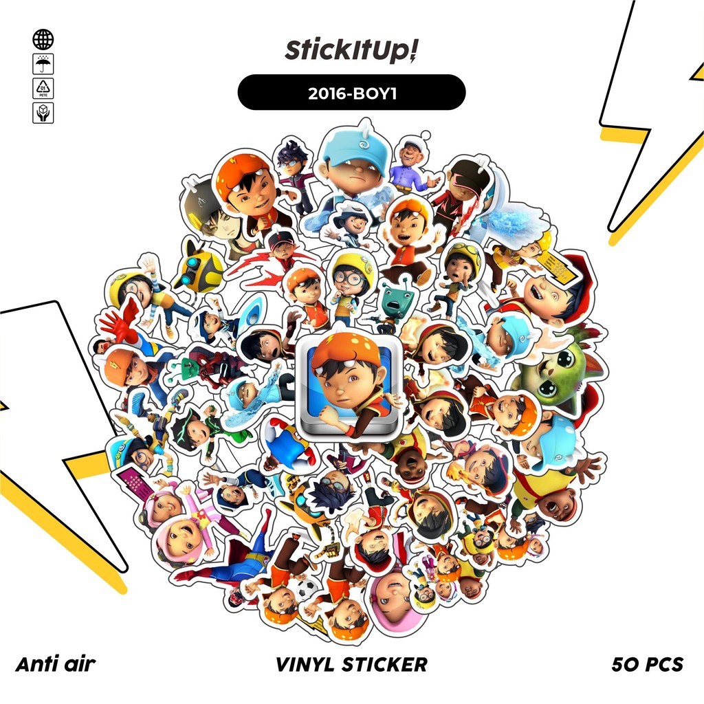 

COD✨ 50 Pcs Stiker KARTUN SERIES BOBOIBOY V2 Lucu Anti Air Untuk Dekorasi Notebook Sepeda Skateboard Handphone DIY