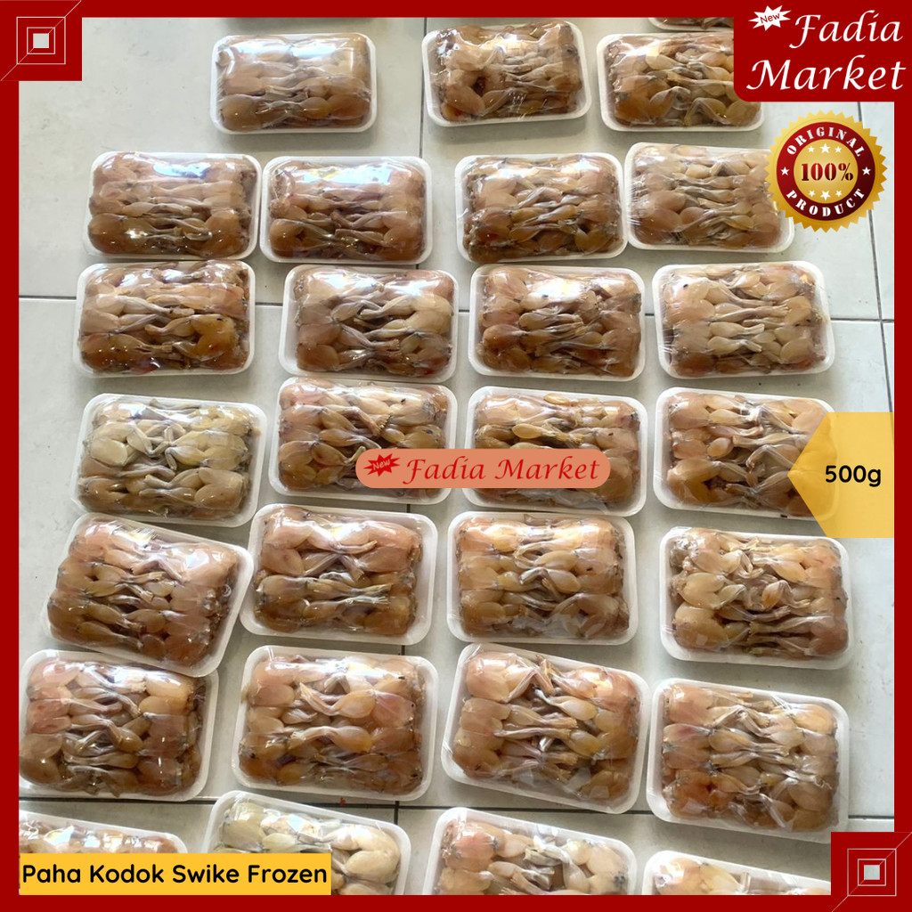(PULAU JAWA, BALI SAJA)  Daging Paha Kodok Katak Swike Frozen Fresh Beku 500g