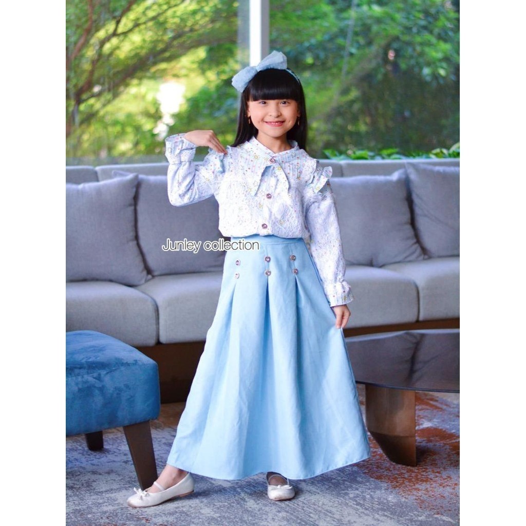 GS64YD patricia setelan rok brukat anak 2-12 tahun