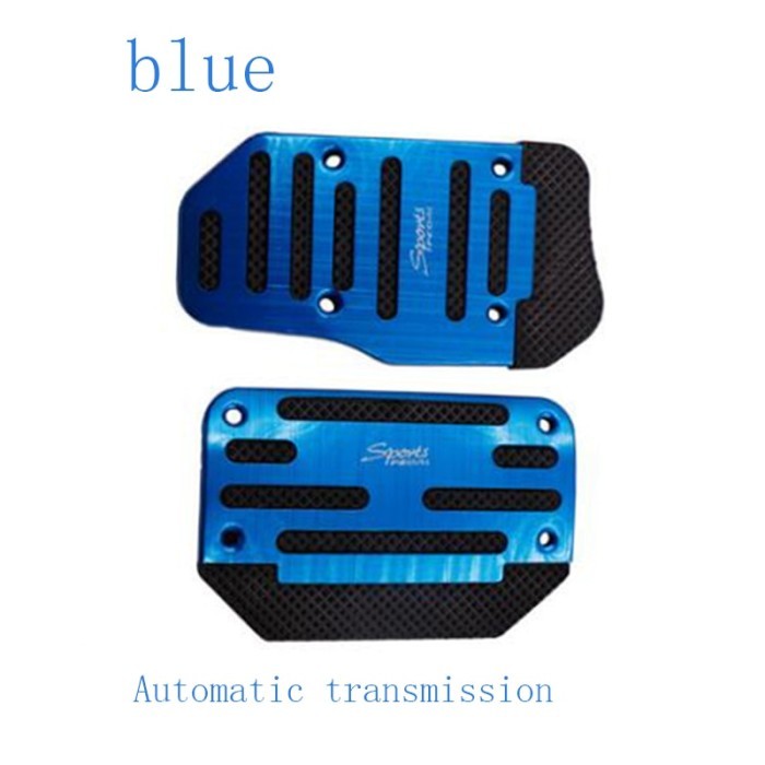 

Cover Aluminum Pedal Gas Rem universal Mobil matic jepit Sports - Biru