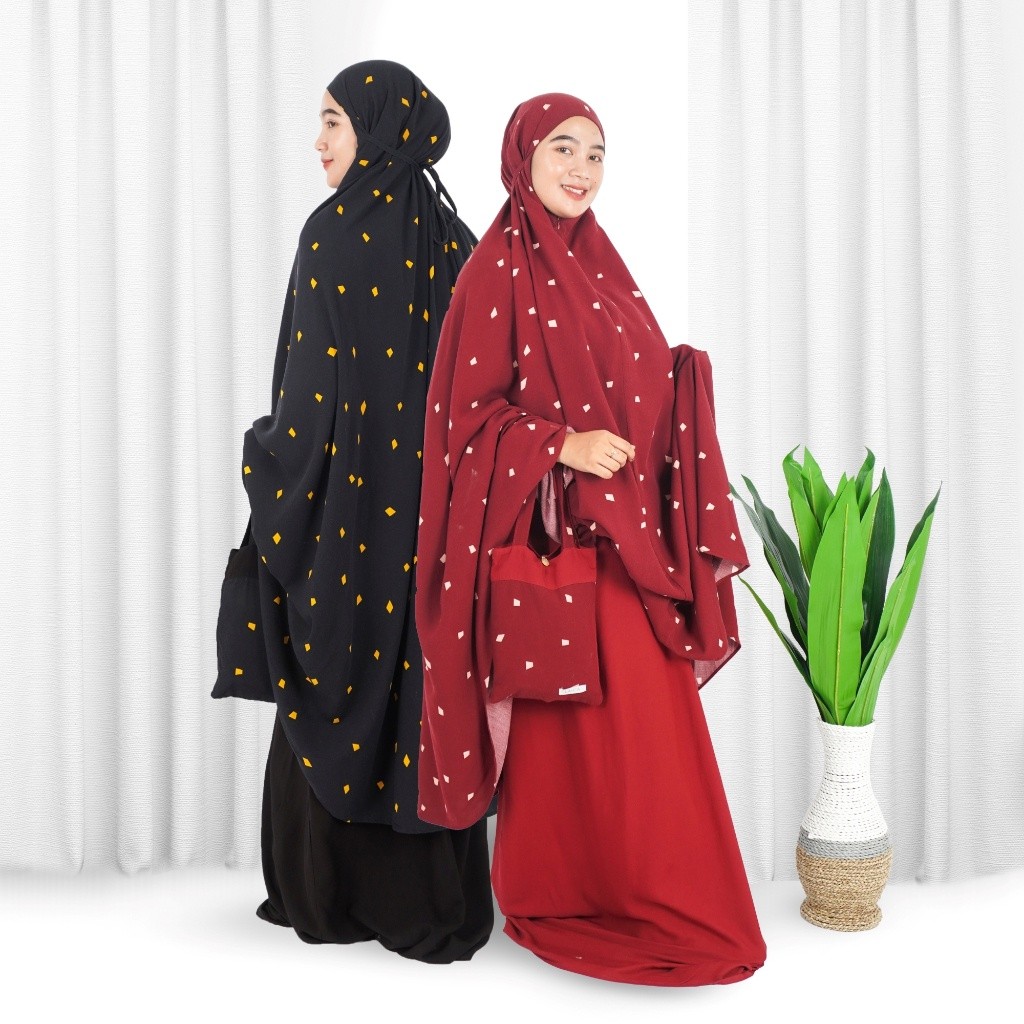 Mukena Laica Kombinasi Rayon Raya 2in1 All Size