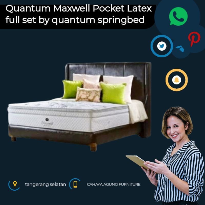 springbed full set Quantum Maxwell Pocket Latex full set by quantum springbed