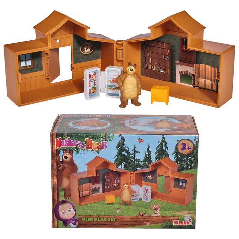 New Masha and the bear Live Dollhouse set Small house ildren's doll simulation doll home birthday gi