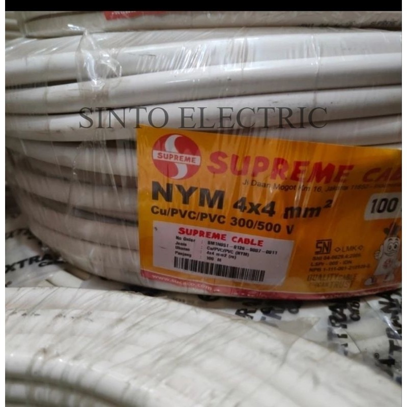 SUPREME Kabel NYM 4 x 4 mm Kabel Kawat @50m