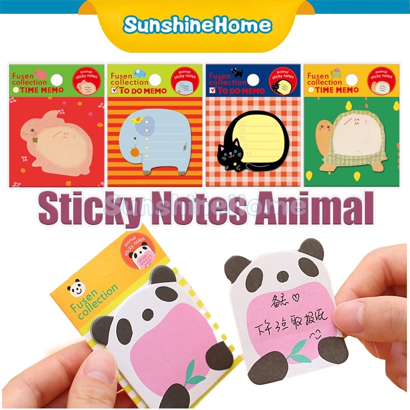 

Sticky Notes Motif Hewantempelan Kertas Catatan Memo Note Karakter Animal Mini Book / Sticky Notes Animal