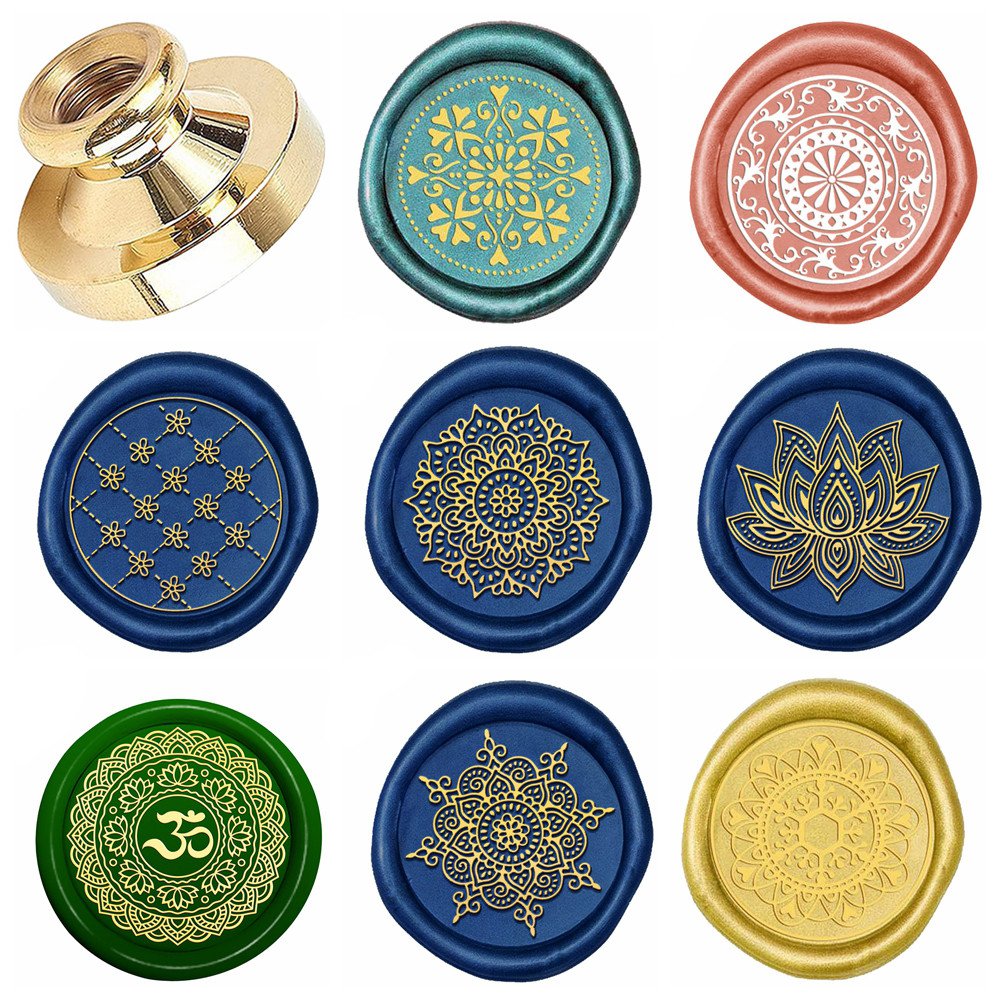 

Stamp Mandala Flower Vintage Wax Sealing Stamp Brass Heads for Greeting Card,Wedding Invitation,Envelope Decoration