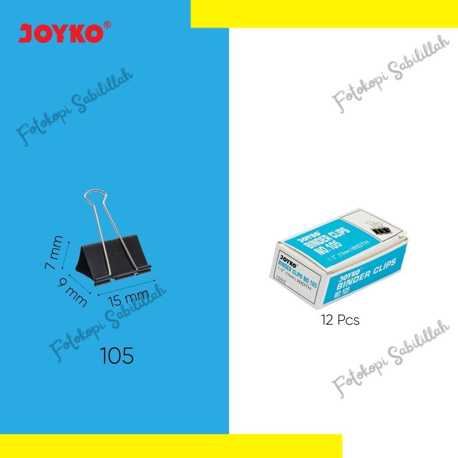 

Binder Clip Joyko 105 / Binder Clip No 105 Joyko