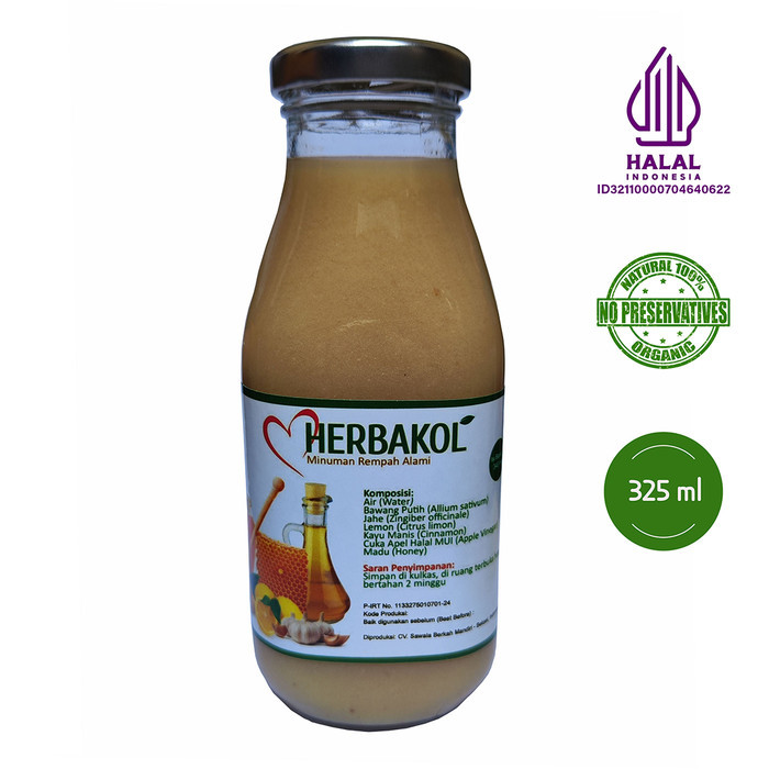 

Obat herbal bawang putih jahe lemon cuka apel madu - HERBAKOL