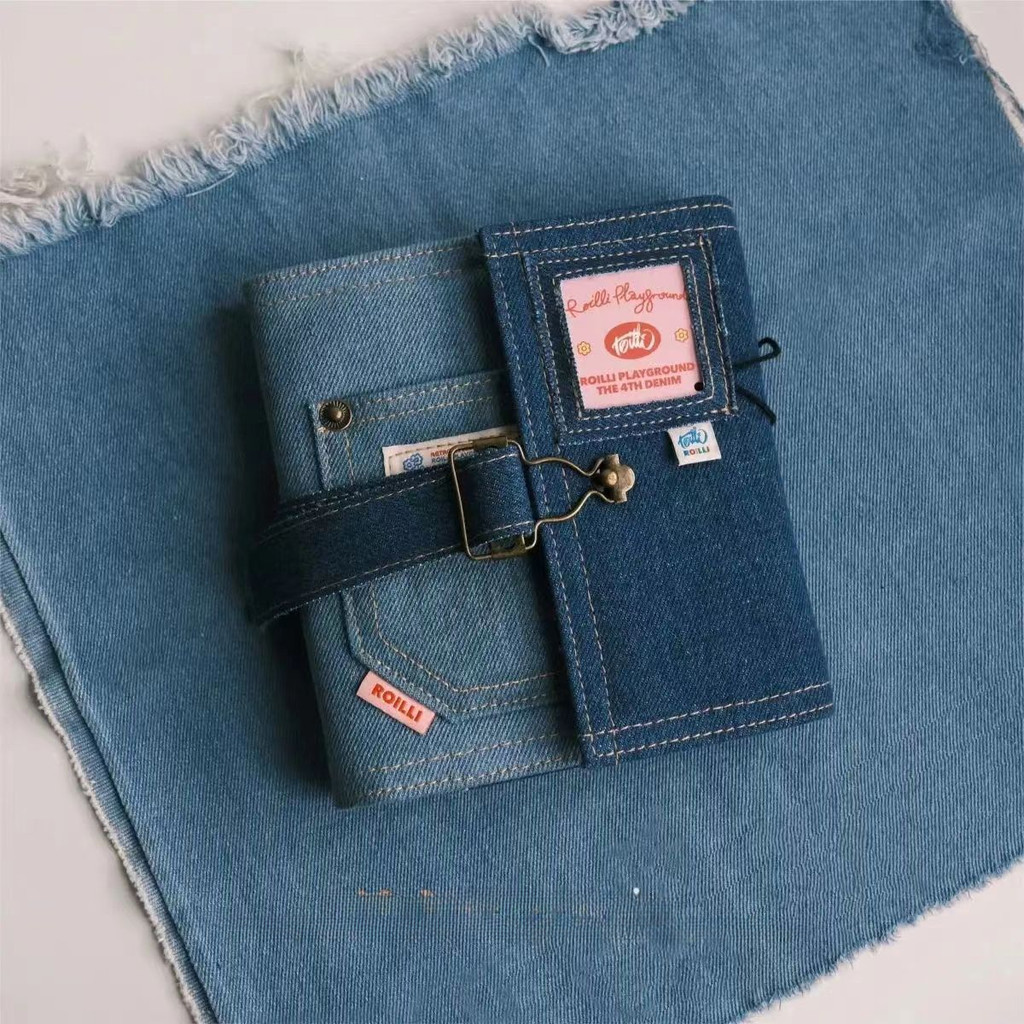 

Cute Jean Type Loose Leaf A7 BinderJournal Notebook Diary Cover Ring Planners Organizer Girl Gifts Handmade
