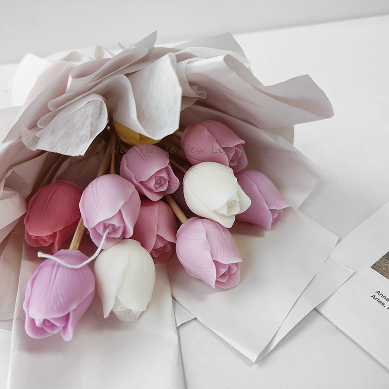 3D Tulip Candle Mold Handmade DIY Flower Soap Silicone Mold Silicone Mold Soap Forms Soap Making Sup