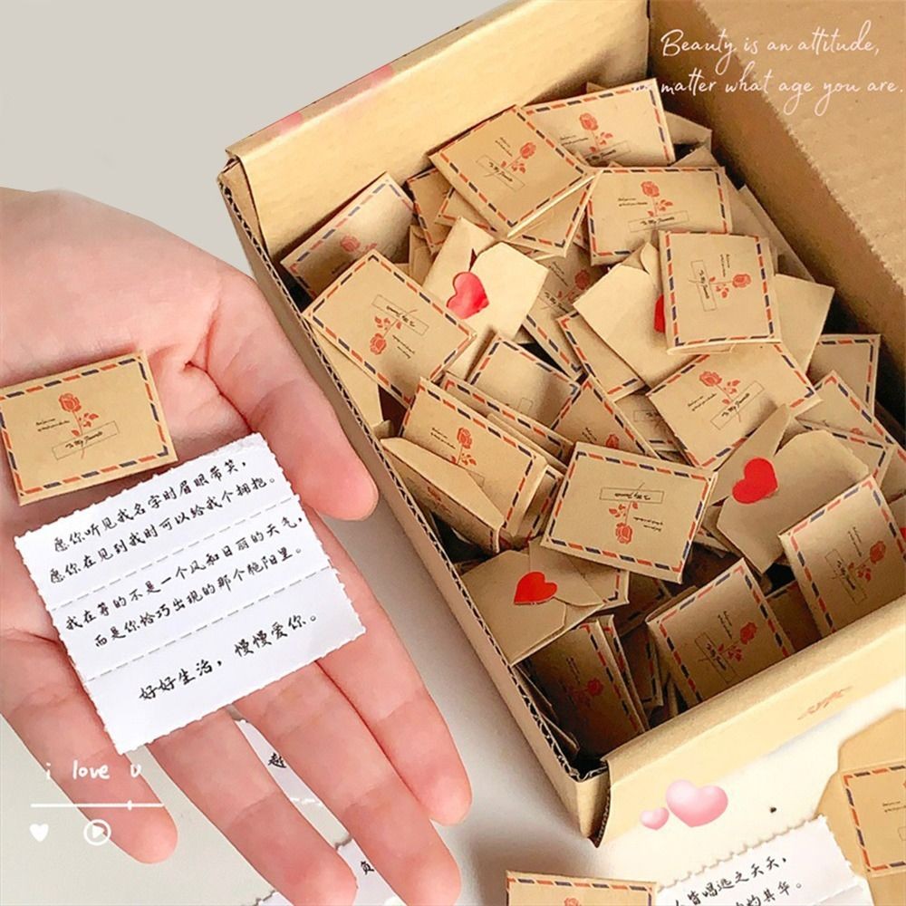 

100 Promises/Blessings/To Do Lists Mini Love Letter Set DIY Surprise Gifts Selfmade Love Message Paper Handcrafts Handmade